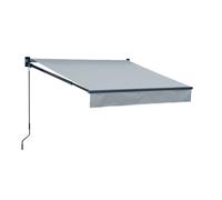 Store banne Saule 2,5 × 2m - Toile Grise et Structure Grise