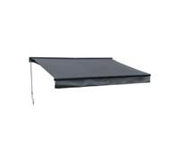 Store banne SAULE 2,95 × 2,5m avec semi-coffre - Toile anthracite et structure grise