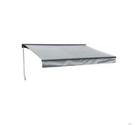 Happy Garden Store banne SAULE 2,95 × 2,5 m semi-coffre toile grise structure grise