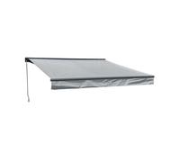Store banne SAULE 3,5 × 3m avec semi-coffre - Toile grise et structure grise
