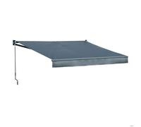 Happy Garden – Store banne Saule 3,5 × 3 m – Toile anthracite, structure grise