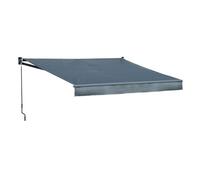 Store banne SAULE 3,5 × 3m - Toile anthracite et structure grise