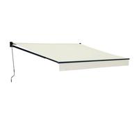 Store banne SAULE 3,5 × 3m - Toile beige et structure grise