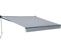 Store banne SAULE 3,5 × 3m - Toile grise et structure grise