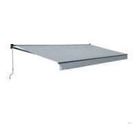 Store banne SAULE 3,95 × 3m - Toile grise et structure grise