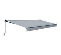 Store banne SAULE 3,95 × 3m - Toile grise et structure grise
