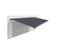 Store banne semi coffre avec forme arrondie, modèle Premium, Anthracite, 1600 x 2100 mm, à manivelle, configurer individuellement