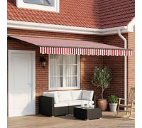 vidaXL Store électrique rétractable rouge, blanc, anthracite 5 x 3 m
