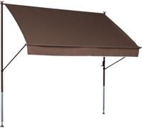 Store banne Style avec manivelle - pour la protection solaire - montage sans perçage ni chevilles - 400 cm, marron