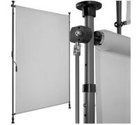 Store banne - TECTAKE - Brise-vue TAIJA avec manivelle et tissu opaque imperméable protection UV 100 x 310 cm - Gris Clair