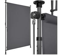 Store banne - TECTAKE - Brise-vue TAIJA avec manivelle et tissu opaque imperméable protection UV 100 x 310 cm - Gris Foncé