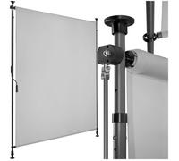 Store banne - TECTAKE - Brise-vue TAIJA avec manivelle et tissu opaque imperméable protection UV 120 x 310 cm - Gris Clair
