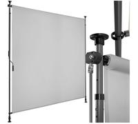 Store banne - TECTAKE - Brise-vue TAIJA avec manivelle et tissu opaque imperméable protection UV 150 x 310 cm - Gris Clair