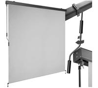Store banne verticale 2 supports muraux 180 x 250 cm gris clair