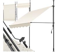 Store banne - TECTAKE - Store à pince sans perçage avec manivelle, réglable, protection UV et étanche, 150 x 180 cm - Beige