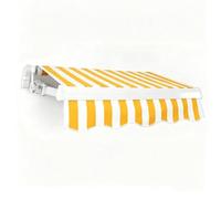 Store Banne Toile De Remplacement Tissu 2-8m,Toile d'Ombrage à Rayures (500x400m,Yellow-White)