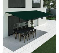 Store banne vert, modèle Basic sans coffre, toile vert foncé, 1500 x 2400 mm, système manuel avec manivelle, configurer individuellement