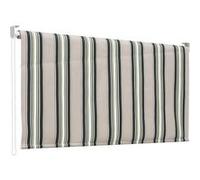 Store banne vertical L150xH250 cm rouleau polyester rayé vert extérieur T1372025 G