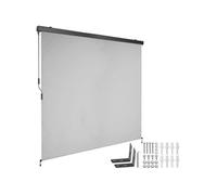 Store banne verticale 2 supports muraux 200 x 250 cm gris clair