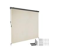Store banne verticale avec 2 supports muraux entretien facile beige