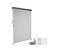 Store banne verticale avec 2 supports muraux entretien facile gris clair