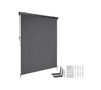 Store banne verticale avec 2 supports muraux entretien facile gris foncé