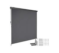 Store banne verticale avec 2 supports muraux entretien facile gris foncé