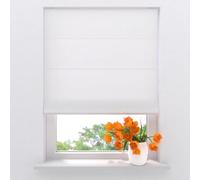 Store Bateau - Store Romain - Easy Canvas - Blanc - 100 x 180 - sans perçage - Fixation par Serrage