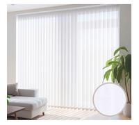 Store Californien tamisant L 200 x H 240 cm - Lames Verticales 127 mm - Chaînette - Fixation Plafond - (Blanc)