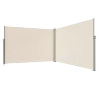 Store d'angle latéral pour terrasse LUARO, pare-vue enroulable, 180 x 620 cm, beige