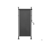 Store de balcon rétractable - Outsunny - 120x220-310 cm - Polyester gris foncé - Manivelle - UV30+