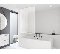 STORE DE DOUCHE DE BASE SUR MESURE EN 16 MOTIFS LONGUEUR ET LARGEUR DU BLOC DE DOUCHE SELON LE DESIR (3D Quadro, jusqu'à 180 cm de largeur et jusqu'à 400 cm de longueur)