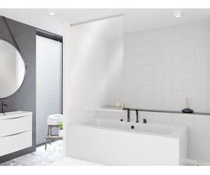 STORE DE DOUCHE DE BASE SUR MESURE EN 16 MOTIFS LONGUEUR ET LARGEUR DU BLOC DE DOUCHE SELON VOS DÉSIRS (Mosaïque 3D, jusqu'à 180 cm de largeur et jusqu'à 400 cm de longueur)