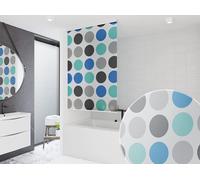 Store de douche semi-cassette sur mesure Modèle Retro BLEU