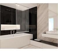 Store de douche semi-cassette sur mesure Modèle transparent - longueur et largeur sur mesure