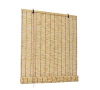 Store de fenêtre en Bambou avec enroulement Manuel, Protection Vie privée et Brise-Vue, Coloris Naturel- Longueur 150 x Hauteur 200 cm