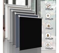 Store d'obscurcissement 45 x 150 cm Store thermique de fenêtre noir Klemmfix Store sans percer
