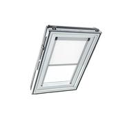 Store d'obscurcissement Électrique Roto ZRV Originale - Occultation Presque Totale - Rail de Guidage Argent - pour la Série Designo R6/R8, i8 et Classic 64/84 - Taille 114/078 | 11/07 - Couleur Blanc