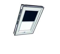 Store d'obscurcissement Roto ZRV Originale - Occultation Presque Totale - Rail de Guidage Argent - pour la Série Designo R6/R8, i8 et Classic 64/84 - Taille 094/098 | 09/09 - Couleur du Tissu Bleu