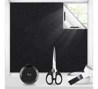 Store d'occultation de fenêtre sans Percer,100% Opaque & Protection Solaire 420D Oxford Tissu d'occultation avec Ventouses| 3m x 1,45m Noir| Film d'occultation pour fenêtre de Toit