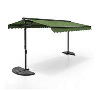 Store double pente 3 x 4m et 4 dalles lestées vert cactus Delgada - Oviala