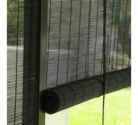 Store en bambou en fibres naturelles - 111 x 210 cm - Modèle noir