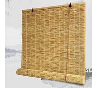 Store en Bambou Tissé à La Main,Rideau de Roseau,Rideau en Bambou Respirant,Rideau de Paille,Stores Bateau à Baguettes Bambou,Taux de Shading 70%,pour Extérieur/Intérieur (110x220cm/43x87in(WxH))