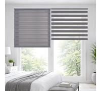 Store Enroleur Jour Nuit Double Tissu pour fenêtres intérieures ou Porte. Protection de Votre Vie privée Translucide & Occultant STORESDECO Argent 160x250 cm (Largeur x Hauteur)