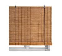 Store enroulable - JUANIO - Enroulement manuel - Bambou naturel - Finition bois clair - 140 x 250 cm