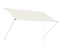 Store enrouleur 200 x 150 cm crème pour fenêtre en polyester et acier, réglable en hauteur et angle, résistant à l'eau et aux UV, facile à installer.