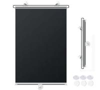 Store Enrouleur A Ventouse 45x125cm sans PerçAge Store Occultant pour fenetre,Tissu Thermique Opaque en Titane argenté,Noir à l'intérieur et argenté à l'extérieur,Rideau Protection Solaire