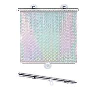 Store Enrouleur à Ventouse,rideau à ventouse rétractable,stores de protection solaire,réglables,rideaux pare-soleil de voiture,balcons,cuisines,lucarnes,40/50/58/68 cm,Silver-68x125cm/26.8x49.2in