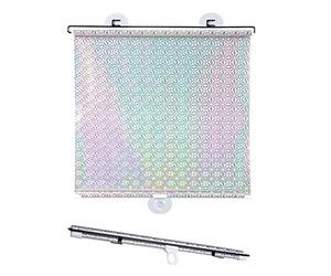 Store Enrouleur à Ventouse,rideau à ventouse rétractable,stores de protection solaire,réglables,rideaux pare-soleil de voiture,balcons,cuisines,lucarnes,40/50/58/68 cm,Silver-58x125cm/22.8x49.2in