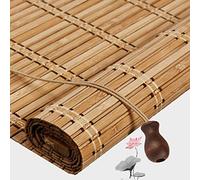 Store Enrouleur Bambou Exterieur 50cm 60cm 70cm 80cm 90cm 100cm 120cm,Rideaux en Bambou Pour Fenêtres,Store À Rouleau Pare-soleil,Stores Romains Rétro Décoratifs en Bambou,W×H-90x200cm/35.5x79in